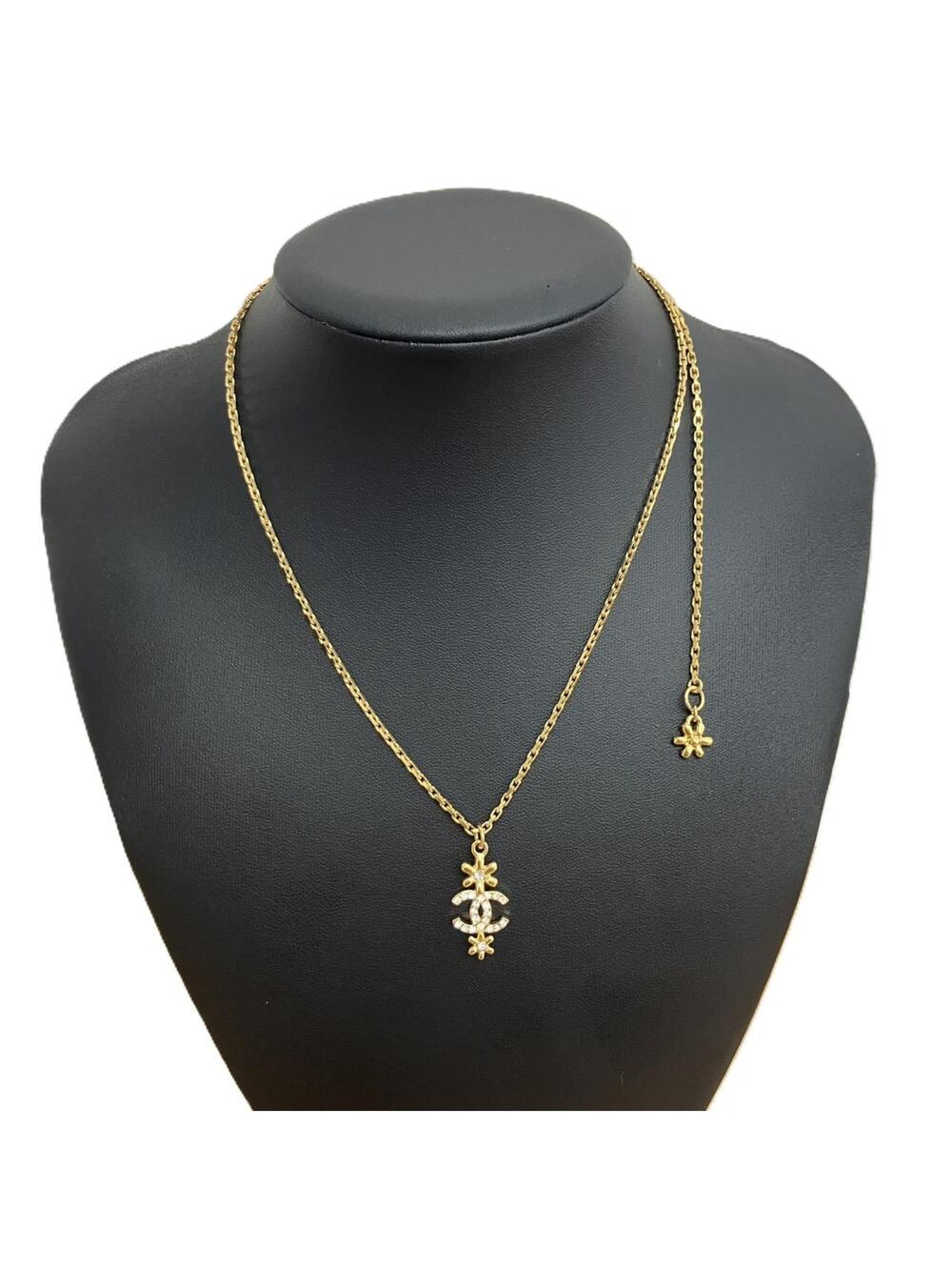 Chanel Pendant Necklace Metal Flower #357865C97B